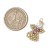 Glass Seed Beaded Angel Pendants PALLOY-MZ00652-03-2
