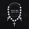 Vintage Stainless Steel St. Benedict Cross Charm Bracelets DX1356-3