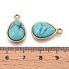 Synthetic Turquoise Teardrop Pendants STAS-N109-210C-G-3