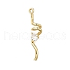 Brass with Cubic Zirconia Pendants KK-Q048-02G-1