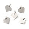 Non-Tarnish 201 Stainless Steel Pendants STAS-E015-02P-2