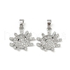 Brass Micro Pave Cubic Zirconia Pendants KK-C093-11P-1