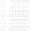Unicraftale 48 Pcs 4 Styles 304 Stainless Steel Pendants STAS-UN0022-08P-1