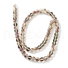 Transparent Electroplate Glass Beads Strands GLAA-T032-T6mm-C08-2