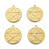 Ion Plating(IP) 201 Stainless Steel Pendants STAS-N098-214LG-2