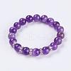 Natural Amethyst Stretch Bracelets BJEW-JB03210-05-1