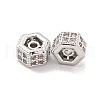 Brass Micro Pave CLear Cubic Zirconia Beads KK-Z044-07P-2