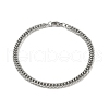 201 Stainless Steel Cuba Chian Bracelet for Men BJEW-B138-01P-4