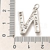 Brass Micro Pave Clear Cubic Zirconia Pendants KK-G521-01P-N-3
