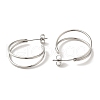 Non-Tarnish 304 Stainless Steel Moon Stud Earrings for Women EJEW-Z066-10P-2