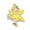 Golden Plated Alloy Eanaml Pendants PALLOY-S184-04G-C-1
