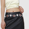 Rose Flower Dark Red Heart Virgin Mary Alloy & Epoxy Resin Link Chain Waist Belly Chains for Women FS-WG30022-01-2