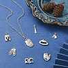 80Pcs 8 Styles Tibetan Style Alloy Pendants TIBEP-CJ0003-32-6