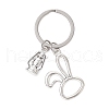 Rabbit and Lantern Alloy Keychain KEYC-JKC01072-2