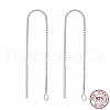 Anti-Tarnish Rhodium Plated 925 Sterling Silver Stud Earring Findings STER-E051-B-01P-6