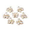 Brass Pave Cubic Zirconia Charms KK-G462-03KCG-3