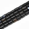 Dyed & Heated Natural Black Agate Bead Strands G-T078-06-1