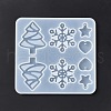 Christmas Tree & Snowflake & Heart & Star Silicone Pendant Molds DIY-E055-21-3