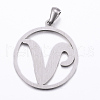 Non-Tarnish 304 Stainless Steel Pendants STAS-K162-075P-2