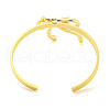 Bowknot Rack Plating Brass Pave Clear Cubic Zirconia Open Cuff Bangles for Women BJEW-P322-08G-3