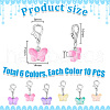   10 Sets Transparent Spray Painted Glass Butterfly Pendant Decorations HJEW-PH0001-64-2
