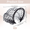Polyester Mesh Veil Hair Bands OHAR-WH0021-63B-2