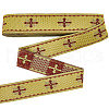 Ethnic Style Polyester Jacquard Cross Ribbon SRIB-WH0026-29-1-1