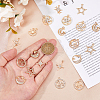 DICOSMETIC 40Pcs 10 Styles Alloy Crystal Rhinestone Pendants FIND-DC0006-40-3