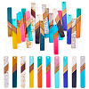 20Pcs 10 Styles Resin & Walnut Wood Big Pendants BT-TAC0013-01-2