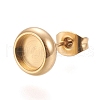 Ion Plating(IP) 304 Stainless Steel Stud Earring Settings X-STAS-K202-05B-G-2