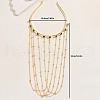 Elegant Vintage Iron & Glass Middle Eastern Tassel Earrings Face Veil for Women's Party SN0102-3-4