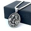 Greek Mythology Hip Hop Street Style Stainless Steel Jesus Virgin Mary Pendant Necklaces for Men GQ6872-2