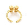 Brass Letter Open Cuff Rings for Women RJEW-G313-01H-G-3