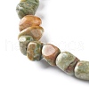 Natural Rhyolite Jasper Chip Beads Bracelet for Girl Women BJEW-JB06748-11-5