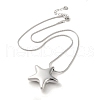 Non-Tarnish Vacuum Plating 304 Stainless Steel Snake Chain Necklaces NJEW-C045-07B-P-2