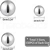 SUPERFINDINGS 450Pcs 3 Style 304 Stainless Steel Ball STAS-FH0001-58-2