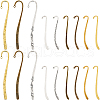 SUNNYCLUE 18Pcs 9 Style Tibetan Style Alloy Bookmarks Findings with Hole AJEW-SC0002-57-1
