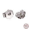 Rhodium Plated 925 Sterling Silver Friction Ear Nuts STER-L063-09P-7