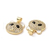 Brass Micro Pave Clear Cubic Zirconia Pendants ZIRC-F134-21G-01-3
