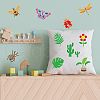 MAYJOYDIY US 1 Set Insect Plant PET Hollow Out Drawing Painting Stencils DIY-MA0001-73A-7