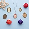 Tibetan Style Alloy Pendant Cabochon Settings PALLOY-PH0012-57-6