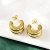 304 Stainless Steel C-Shaped Stud Earrings EJEW-S272-01G-2
