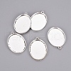Alloy Pendant Cabochon Settings PALLOY-A19948-AS-LF-1