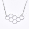 Non-Tarnish 201 Stainless Steel Pendant Necklaces NJEW-T009-JN102-1-40-1