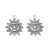 Tibetan Style Alloy Sun Pendants TIBEP-Q041-077AS-NR-1
