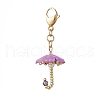 Umbrella Handmade Glass Seed Beaded & Acylic Pendant Decorations Sets HJEW-MZ00280-01-2
