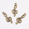 Tibetan Style Treble Clef Pendants TIBEP-R315-AB-FF-1