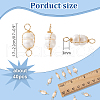 40Pcs Natural Freshwater Pearl Copper Wire Wrapped Rice Connector Charms PALLOY-PH01689-2