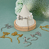 DICOSMETIC 8Pcs 8 Styles Tibetan Style Alloy Lobster Claw Claps AJEW-DC0001-25-4