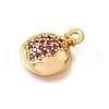 Brass Micro Pave Clear Cubic Zirconia Pendants KK-U065-05A-G-2